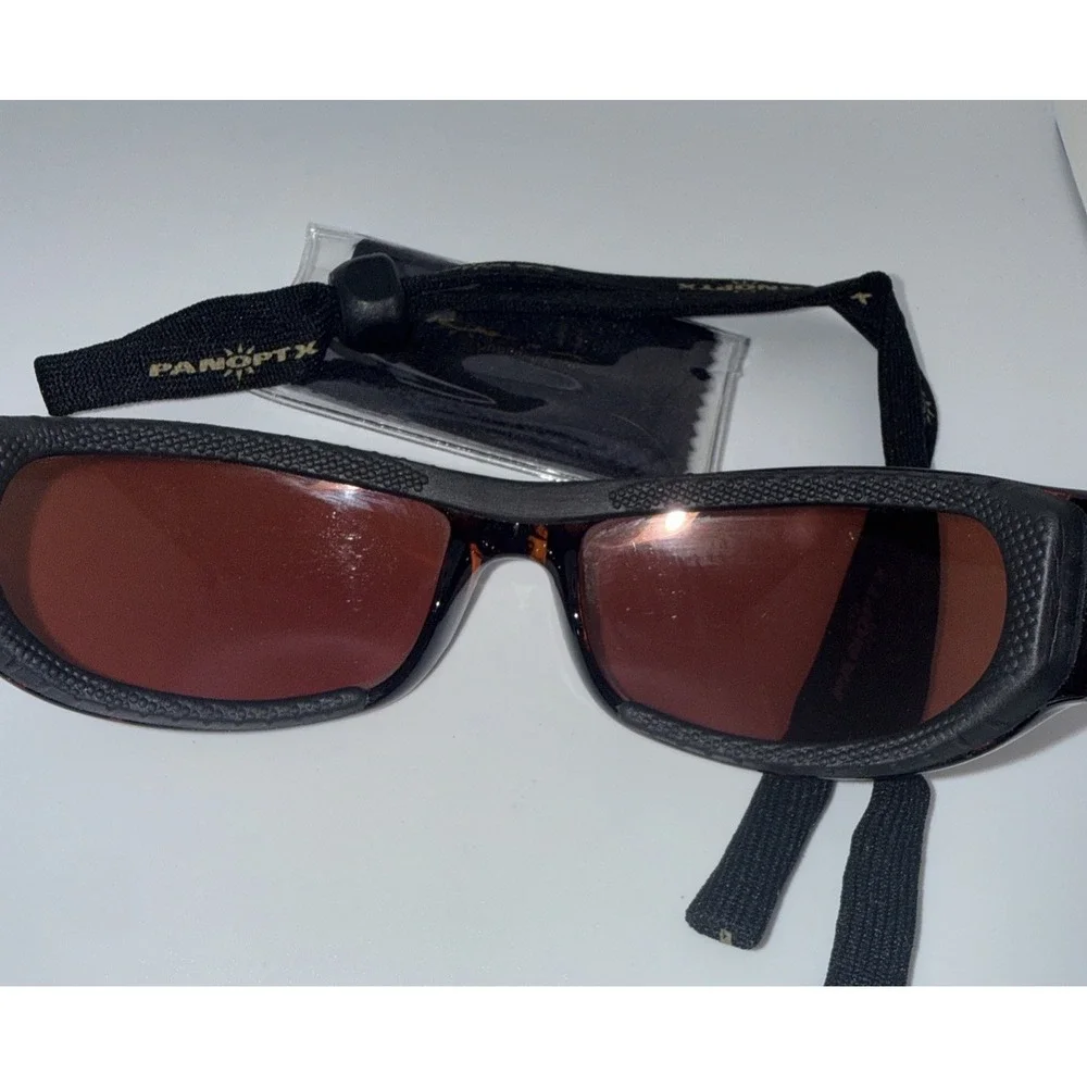 Panoptx VORTEX Official Sunglasses Motorcycle Tortoise Frame Foam- Strap & Cloth